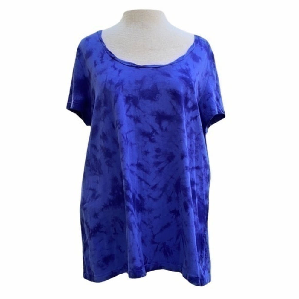 St Johns Bay blue tie dye short sleeve shirt XL